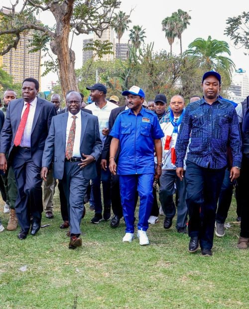 United opposition leaders during Kalonzo's NDC. PHOTO//@EugeneLWamalwa/X