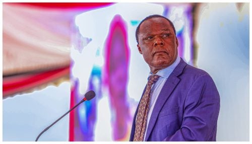 Juma Mukhwana, Kenya's Principal Secretary for Industry, during an interview. PHOTO/@DrJumaMukhwana/X