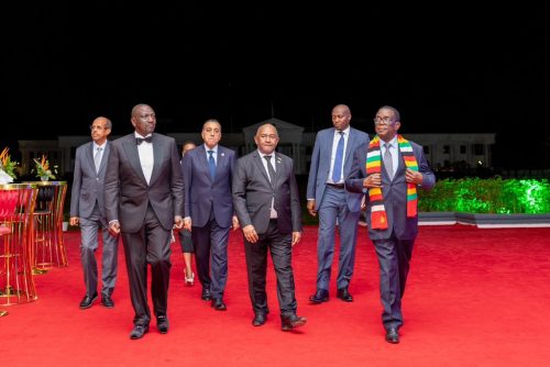 President William Ruto with regional leaders and COMESA officials during the leaders’ dinner in Nairobi. PHOTO/@WilliamsRuto/X