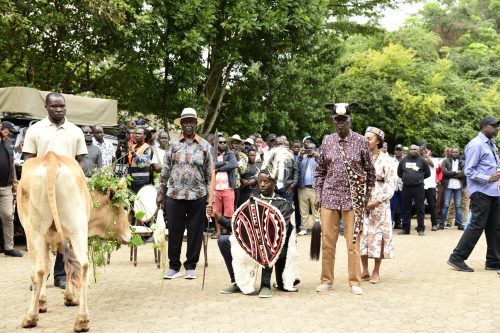 Raila Jr next to his Uncle Oburu Odinga. PHOTO/@orengo_james/X