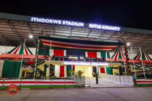Ithookwe Stadium ahead of Mashujaa Day set for October 20, 2025. PHOTO/@InteriorKE/X
