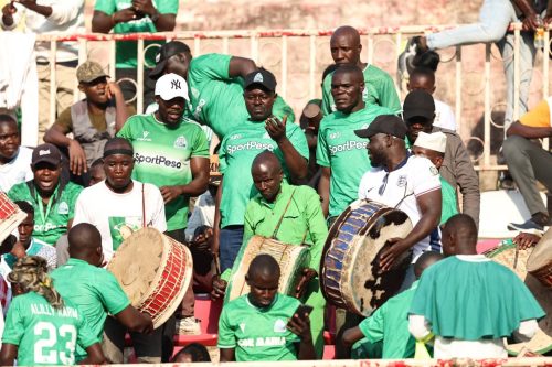 Gor Mahia fans cheer during the match against Posta Rangers at Nyayo National Stadium. PHOTO/@OfficialGMFC/X