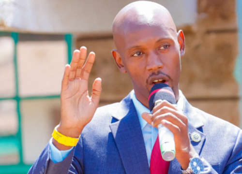 Nairobi County’s Environment Chief Officer Geoffrey Mosiria at a past address. PHOTO/@HonMosiria/X