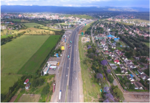 Aerial view of Part of Nairobi–Nakuru–Mau Summit Road: PHOTO/Screengrab by People Daily Digital