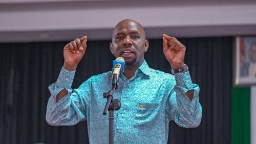 Interior Cabinet Secretary Kipchumba Murkomen during his past address: PHOTO/https://web.facebook.com/OnesimusKipchumbaMurkomen