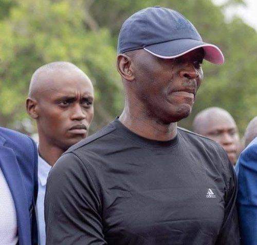 Raila Odinga's personalAide Maurice Ogeta moved by emotions during a past event: PHOTO/facebook.com/DavidOsianyOfficial
