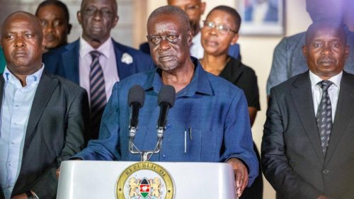 Oburu Oginga during his past address: PHOTO/https:/facebook.com/share/1ECYpXa36L/