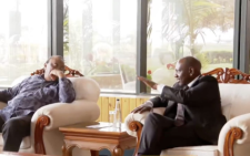 Ruto and Uhuru unite at JKIA to receive Raila’s remains