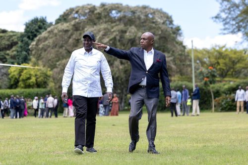 President William Ruto and Gideon Moi at Kabarak Farm on Friday October 10, 2025. PHOTO/https://www.facebook.com/williamsamoei