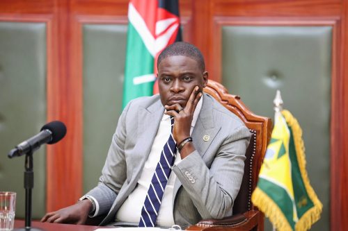 Nairobi Governor Johnson Sakaja during a past event: PHOTO/facebook.com/sakaja