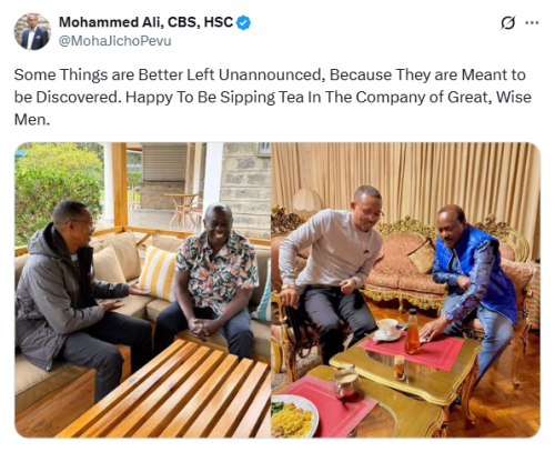 X post by Mohammed Ali. PHOTO/Screengrab by People Daily Digital