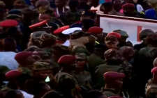 Raila’s casket placed under tight security during public viewing at Kasarani Stadium