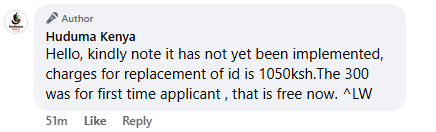 A screengrab of a post by Huduma
Kenya.PHOTO/Facebook/https://www.facebook.com/share/p/1DCph4AP4V/