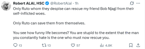 Robert Alai's statement on the abduction of Bob Njagi and Nicholas Kioko on Saturday, October 4, 2025. PHOTO/Screen grab by People Daily Digital/@RobertAlai/X