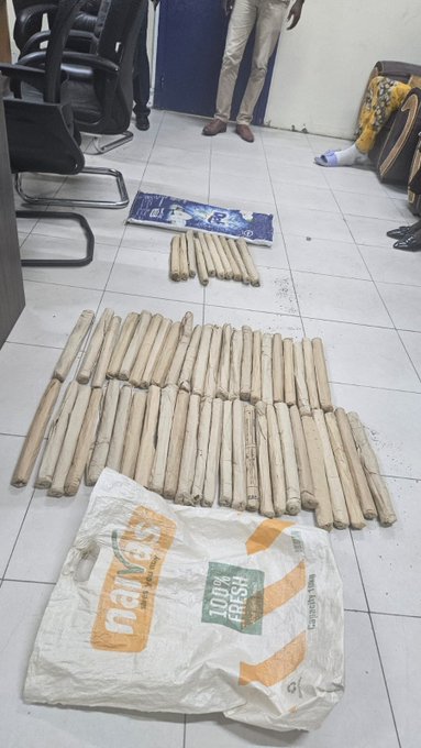 Narcotics recovered by the DCI in the anti-narcotics war in Mombasa released on Wednesday, October 22, 2025. PHOTO/Screengrab by People Daily Digital/@DCI_Kenya