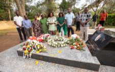 Charlene Ruto visits Raila Odinga’s grave at Kang’o Ka Jaramogi