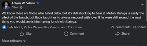 Statement of Edwin Sifuna on Mutahi Kahiga's utterances. PHOTO/Screengrab by People Daily Digital/@edwinsifuna