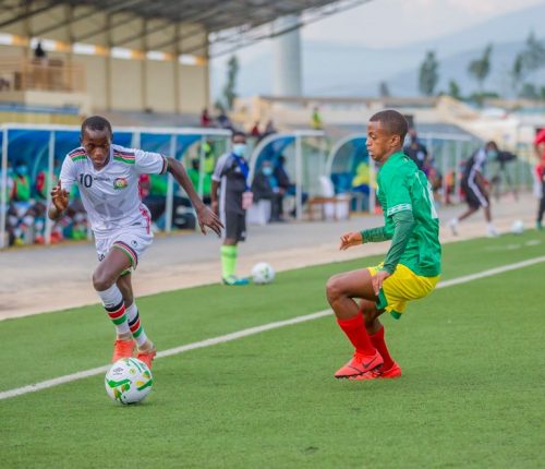 A past football action between Junior Stars and Ethiopia. PHOTO/FKF