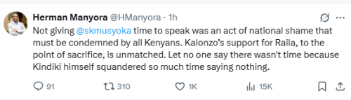 Herman Manyora statement on Kalonzo Musyoka on Friday, October 17, 2025. PHOTO/Screen grab by People Daily Digital/Hmanyora