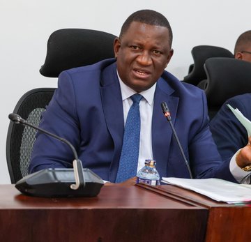 Sports and Creative Economy CS Salim mvurya appearing before the Standing Committee on Labour and Social Welfare of the Senate on Tuesday, October 28, 2025. PHOTO/@Crystal Asige