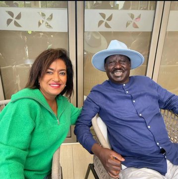 Esther Passaris with Raila Odinga in a past event. PHOTO/@EstherPassaris