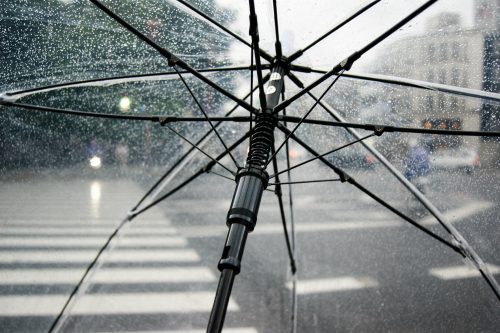 A clear umbrella on a rainy day. Image used for illustration purposes only. PHOTO/Pexels