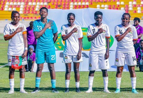 Harambe Starlets in their match against The Gambia on Tuesday, October 28, 2025. PHOTO/FKF