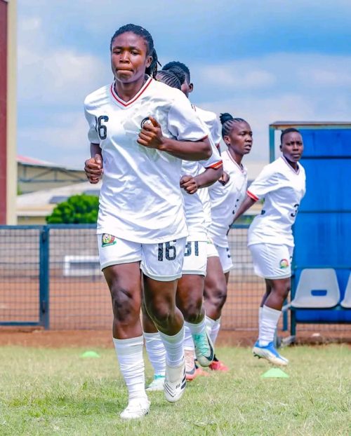 Harambee Starlets are in camp preparing for The Gambia clash. PHOTO/Football Kenya Federation