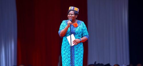 Homa Bay Governor Gladys Wanga speaks during a past event. PHOTO/https://www.facebook.com/GladysWanga043/