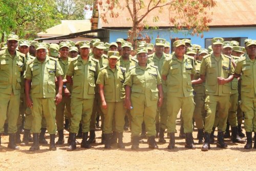 Tanzanian police officers pose for a group photo. PHOTO/https://www.facebook.com/photo/Polisi Tanzania