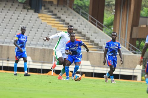 Shabana FC in action against Kariobangi Sharks at Kasarani. PHOTO/https://www.facebook.com/photo/Shabana Fc Kenya.