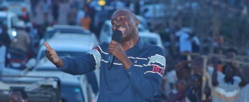 Manyatta MP Gitonga Mukunji speaks during a rally in Mbeere North. PHOTO/https://www.facebook.com/GitongaMukunji