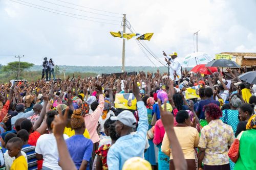 Ruku during a campaign rally in Mbeere North. PHOTO/https://www.facebook.com/Geoffrey Kiringa RUKU