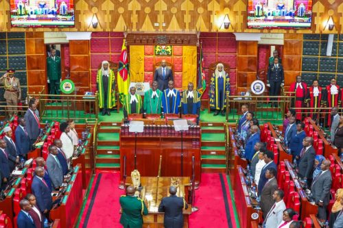 President William Ruto addressing the national Assembly during the State of the Nation address on Thursday, November 20, 2025. PHOTO/https://www.facebook.com/ParliamentKE