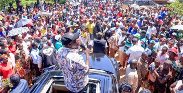 Rigathi Gachagua in Mbeere North on Friday, November 21, 2025. PHOTO/@rigathi/X