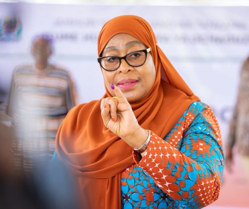 President Samia Suluhu Hassan after casting her vote in the October 29 polls. PHOTO/@SuluhuSamia/X