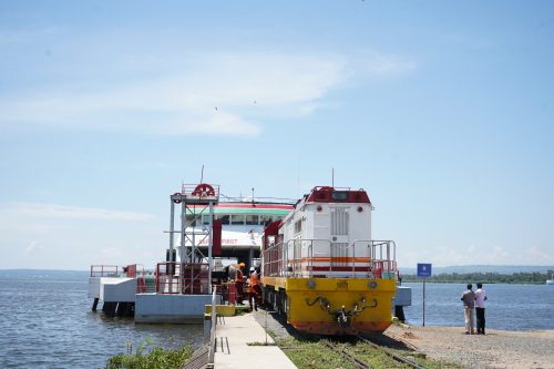 Kenya Railways cargo being loaded onto MV Uhuru. PHOTO/@@KenyaRailways_/X