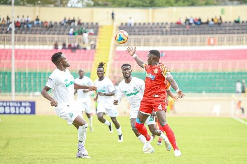 Gor Mahia vs Kenya Police FC during the KPL clash at Nyayo Stadium. PHOTO/@OfficialGMFC