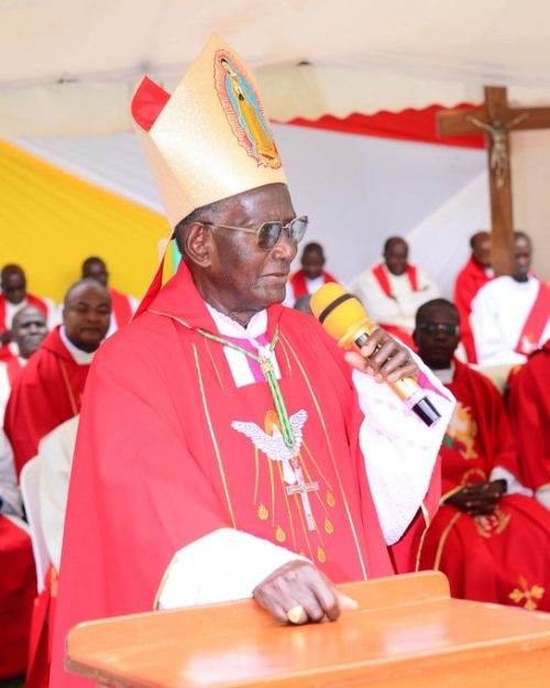The late Bishop Emeritus Rt. Rev. Philip Sulumeti of the Catholic Diocese of Kakamega. PHOTO/@rigathi/X