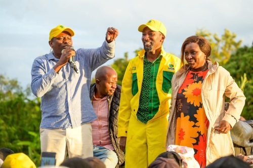 UDA delegates at Ishiara market in Mbeere North tour on November 10, 2025. PHOTO/@UDAKenya/X