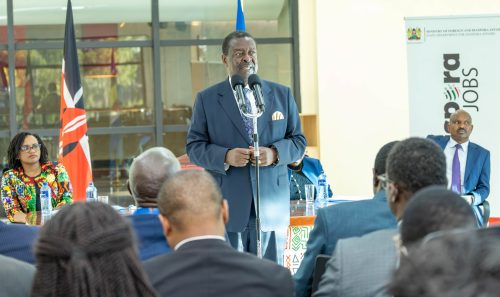 Mudavadi during the quarterly briefing on foreign affairs on Wednesday, November 12, 2025. PHOTO/@MusaliaMudavadi/X