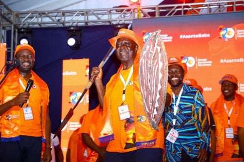 Oburu Odinga during the ODm @20 celebration. PHOTO/@gladyswanga/X