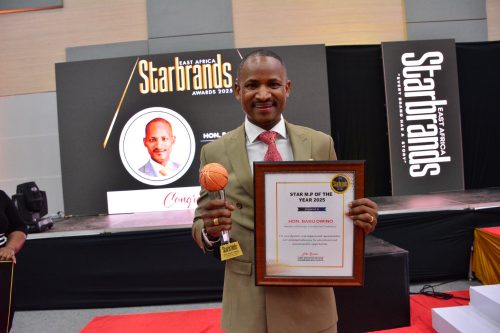 Babu Owino honoured with Starbrand Award on Friday, November 14, 2025. PHOTO/@HEBabuOwino/X