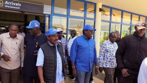 A section of the United Opposition leaders ahead of the Western tour. PHOTO/@EugeneLWamalwa/X