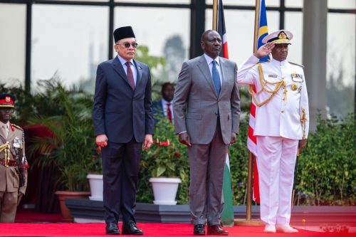William Ruto and Malaysian Prime Minister Anwar Ibrahim at State House on Monday, November 24, 2025. PHOTO/@WilliamsRuto/X