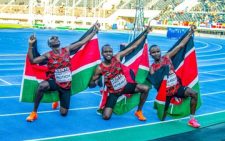 Mvurya celebrates Kenya’s clean sweep in men’s 5,000m at Tokyo Deaflympics