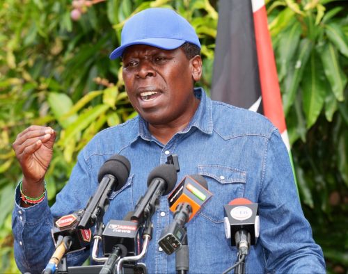 Eugene Wamalwa addressing a press briefing on Wednesday, November 26, 2025. PHOTO/@EugeneLWamalwa/X
