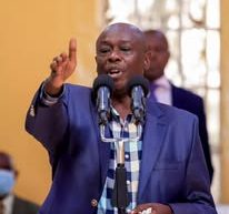 Former Deputy President Rigathi Gachagua during a church service at PCEA Kariobangi North Church: PHOTO/facebook.com/DPGachagua