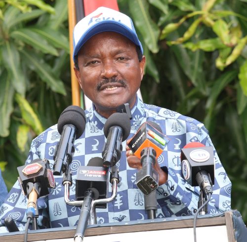 Wiper Patriotic Front Leader Kalonzo Musyoka during a past presser: PHOTO/.facebook.com/kalonzomusyoka