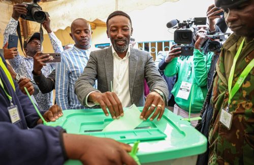 UDA's Leonard Wamuthende casting his vote: PHOTO/facebook.com/dennisitumbi